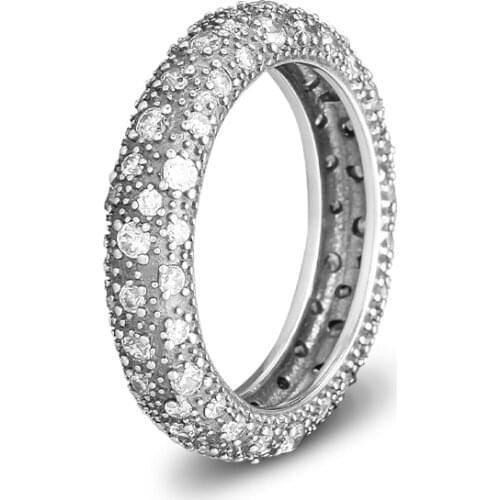 CKK 925 Sterling Silver Midnight White Crystal For Women Original Fashion Jewelry Making Anniversary Gift