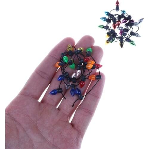0.5Meters Plastic 1 String Fake Lights For Dollhouse Decoration Mini Furniture Accessories String Lights Good Decoration