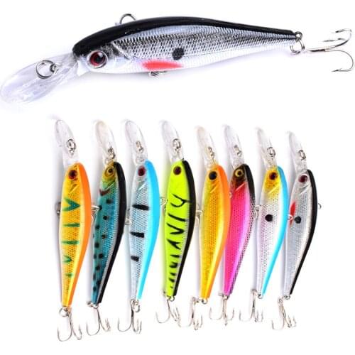 1PCS High Quality Minnow Fishing Lures100mm 9g Artificial Bait Wobblers 3D Eyes Crankbait Fishing Pike Perch Carp fishing tackle