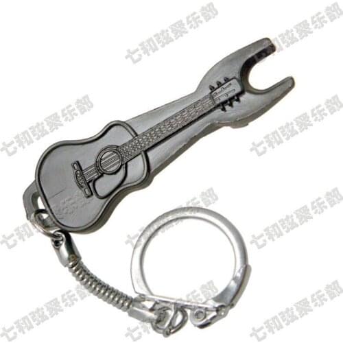 2 Pcs Black Acoustic Guitar Bridge Pin Puller Remover Tool Portable Guitar shape keychain Guitar Accessories
