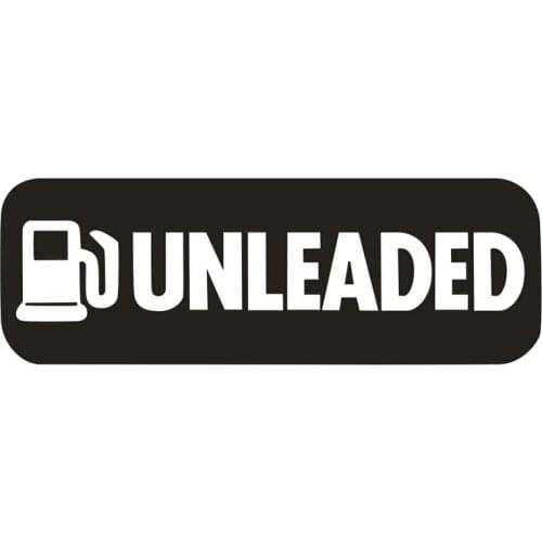 2PCS UNLEADED FUEL Laminated Weatherproof Car,Van,Taxi,Bus Vinyl Label Stickers Car Stickers 6cm*2cm