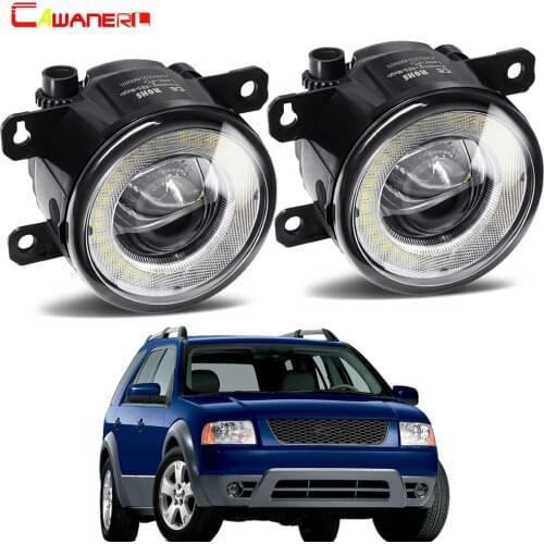 2 X Car Front Bumper LED Fog Light Angel Eye Daytime Running Light DRL 30W 8000LM 12V For Ford Freestyle SEL 2005 2006 2007