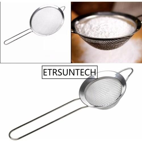 200pcs Stainless Steel 8cm Wire Fine Filter Mesh Oil Flour Sifter Sieve Colander Kichen Tool