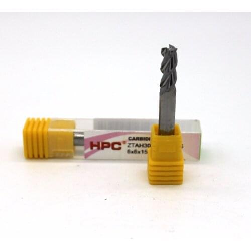 6*6*50 of 3 flutes HRC 60 mill cutter solid carbide end mill CNC machine milling tools