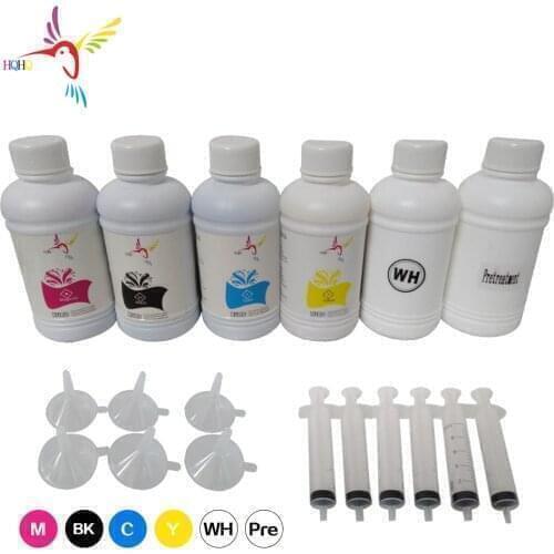 6X1000ml High Quality DTG Textile Ink for Epson SureColor F2000/2100/2130 Printer DTG Textile Ink