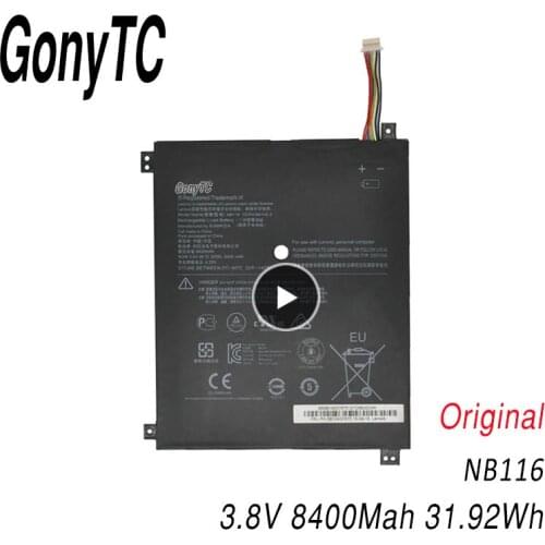 GONYTC NB116 Laptop Battery For Lenovo Ideapad 100S 100S-11IBY 100S-80R2 5B10K37675 0813001 Notebook Batteries 3.8V 8400mA