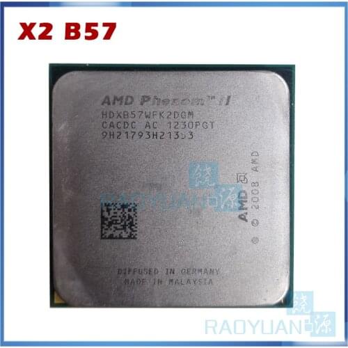 AMD Phenom II X2 B57 3.2 GHz Dual-Core CPU Processor X2-B57 HDXB57WFK2DGM Socket AM3