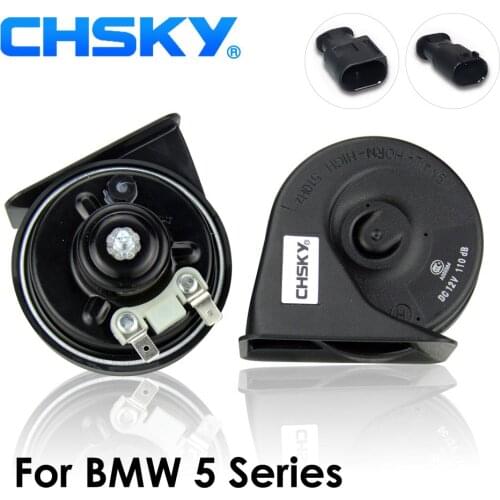 CHSKY Car Horn Snail type Horn For BMW 5 Series E39 E60 E61 F10 F11 F07 F18 G30 G31 12V Loudness 110-129db Auto Horn Klaxon