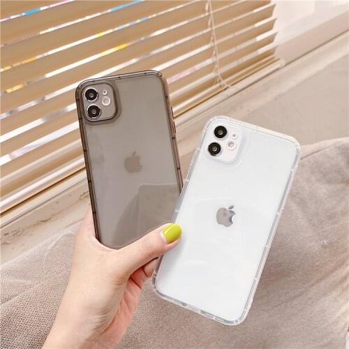 Retro transparent japanese bumper Phone Case for iPhone 12 11 Pro Max Xr Xs Max 7 8 Plus 12mini 7Plus case Cute clear soft cover