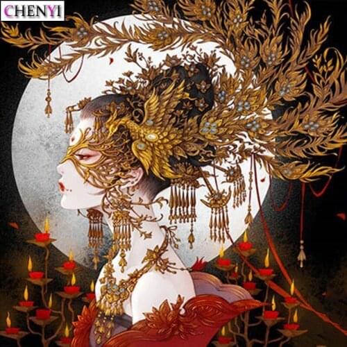 CHENYI Full Square Round 5D Diamond Painting Classical Beauty Handwork Mosaic Sale Diamond Embroidery Cross Stitch Home Decor