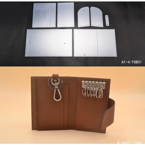 DIY key ring card holder PVC template leather craft wallet sewing