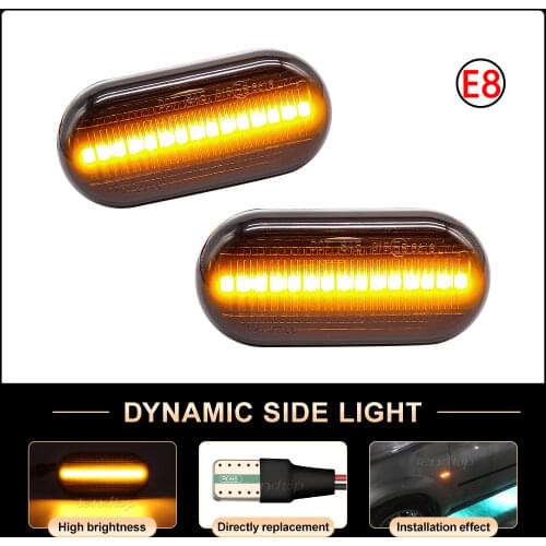 For Dacia Duster Dokker Lodgy Renault Megane 1 Clio1 2 KANGOO ESPACE Smart LED Dynamic Side Marker Warning Turn Signal Lights