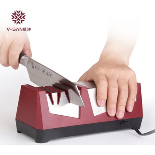 VISEN Professional High-grade Electric Knife Sharpener Diamond Grinder Knife Machine Kitchen Home Automatic Fast Sharpener Tool