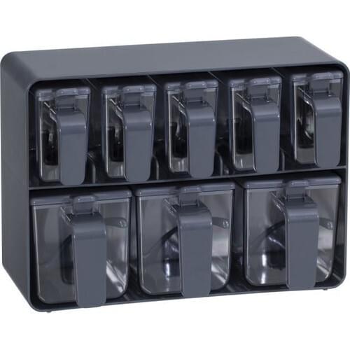 Herevin Octal Standing Spice Rack Set Gray