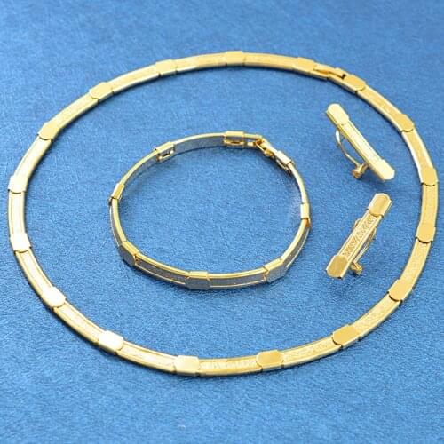 ZEA Dear Jewelry Round Collar Jewelry Set For Women Necklace Earrings Bracelet Set For Wedding Jewelry Classic Jewelry Findings