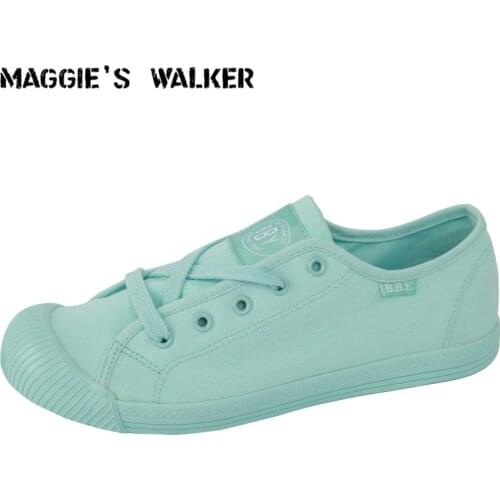 Maggies Walker Womens Canvas Casual Shoes Fashion Low-top Candy-colored Canvas Shoes Lacing Outdoor Shoes Size 35~39