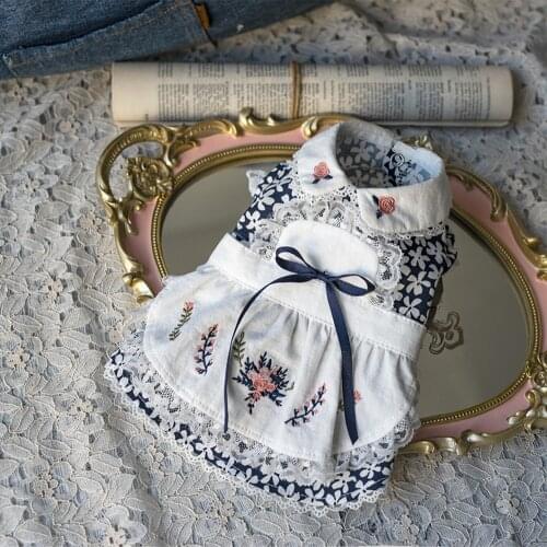 New Cute Maid Dress MalteseTeddy Skirt Princess Costume Cat Yorkshire Terrier Pomeranian Poodle Dog Clothes Cute Princess Dress