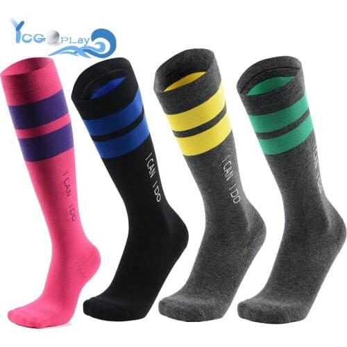 NEW Wide Striped Sports Stockings Football Knee Hight Athletic Sport Soccer Football Running Women Men Gym Exercise Socks