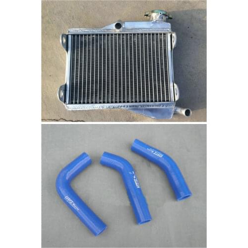 New aluminum racing radiator & blue hose for Yamaha RD250 RD 250 RD350 LC 4L0 4L1