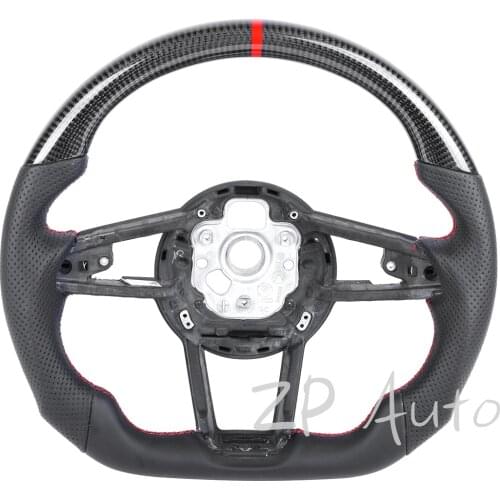 For Audi R8 Carbon Fiber & Alcantara Leather & Napa Leather Perforated Leather Steering Wheel