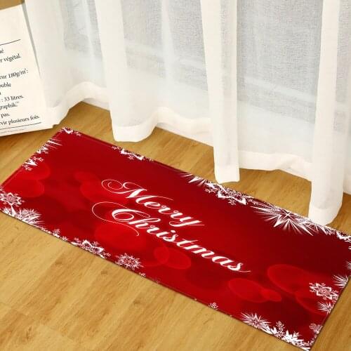 Merry Christmas Welcome Doormat Xmas Indoor Home Decoration Carpets Kitchen Bath Floor Mat Bedroom Living Room New Year Area Rug