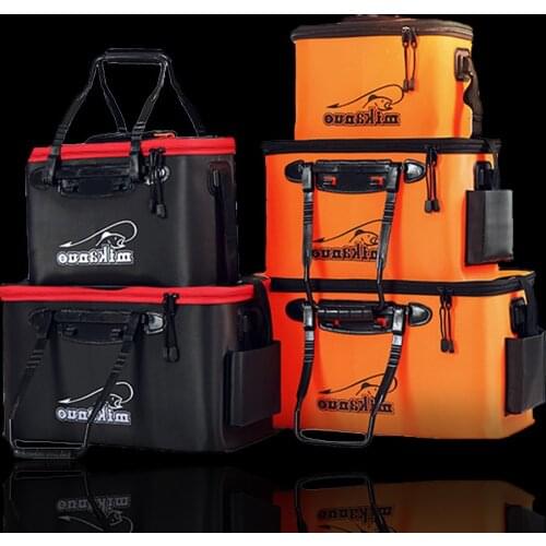 WALK FISH 11/19/23/28/35L Collapsible Folding Thicken EVA Live Fish Box Tank Bucket Camping Outdoor Fishing Tackle Storage Bag