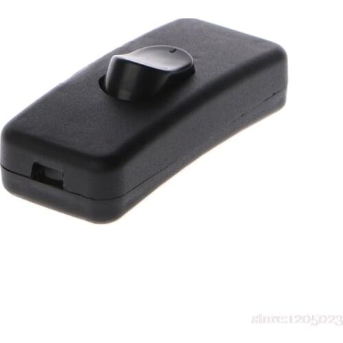 Universal AC 110-250V 2A Inline Lighting Lamp Plastic In Line Cord Rocker Switch