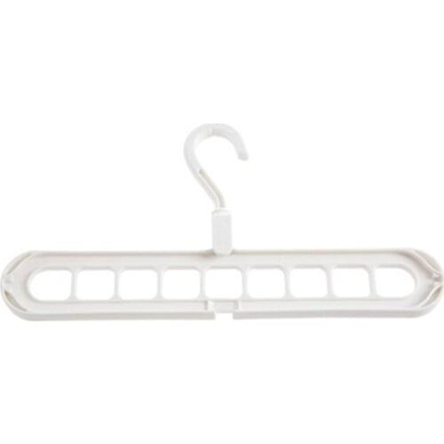 Rotating Nine-Hole Hanger Multi-Function Multi-Layer Folding Magic Hanger Wardrobe Storage Plastic Rack