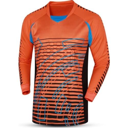 Soccer Goalkeeper Jerseys Sponge Protector Football Goal Keeper Doorkeepers Shirts Training Pants Goalie Kits Uniforms