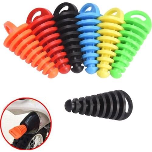 J Motorcycle Exhaust Pipe Motocross Tailpipe PVC Air-bleeder Plug Exhaust Silencer Muffler Wash Plug Pipe Protector