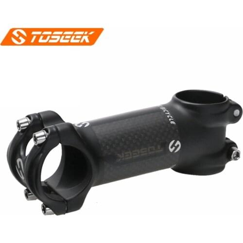 TOSEEK Ultralight Carbon Stem 100g Angle 7 Degree Length 60mm-110mm Bike Stem Bicycle Parts Handlebar Diameter 31.8mm