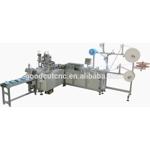 High speed 3ply disposable mask making machine 1+1 with servo motor