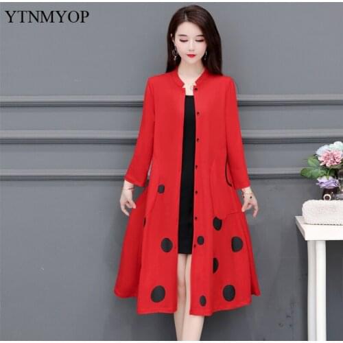 YTNMYOP Long Spring Coat Women Oversized 5XL Summer Thin Trench Clothing Outerwear Pint Fashion Jackets Female