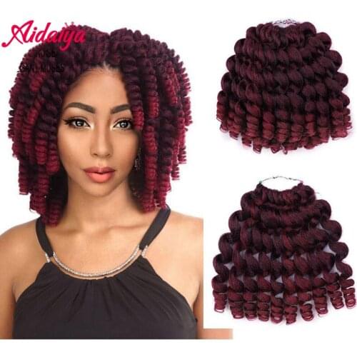 Aidaiya High Temperature Braiding Hair Wand Curl Hair Jamaican Crochet Twist Bouncy Braiding Hair 20 Strands 8 Inches