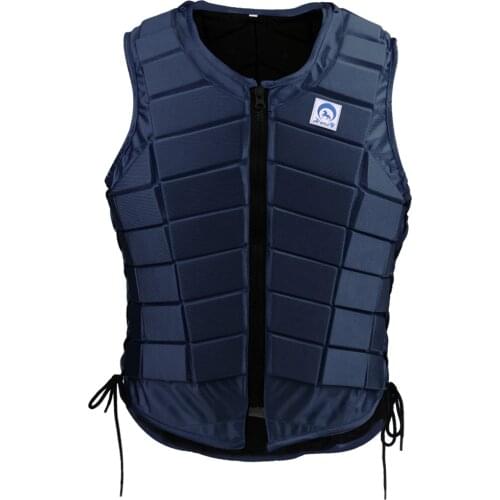 Adults Kids Equestrian Protective Vest Horse Riding Vest Body Protector Safety Waistcoat Dark Blue