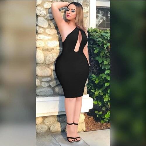 Wantmove Fall 2021 Womens Fashion Cutout Sleeveless Slip Off Shoulder Dress Sexy Party Night Club Dresses BK515