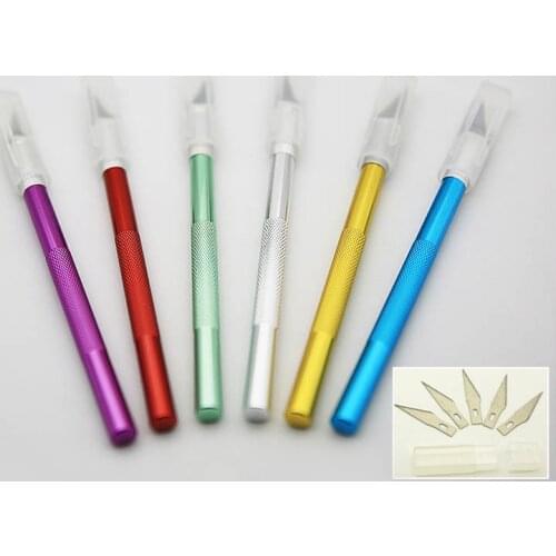 1 Set 6 Carving Metal Scalpel Knife Tools Wood Cut Scalpel DIY Tools and Detailed Woodworking Craft Artwork Cutting Knife