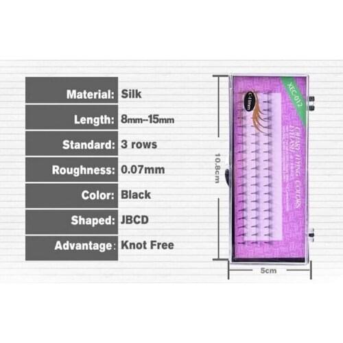 1 Pcs 6D 0.07 thickness 8mm 10mm 12mm flare lash magnetico with knot free from Korea by free shipping