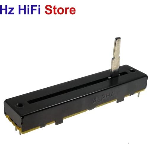 1PCS 20K 72MM ALPHA B20KX2 audio amplifier amp volume rachis Dual-unit Rotary Potentiometers OB20KX2