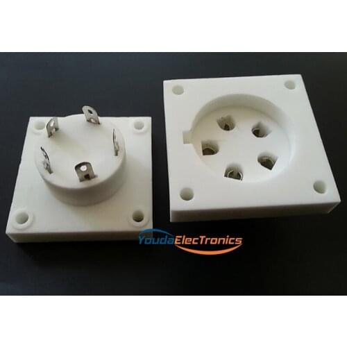 1PC Silver plated 5pin Vacuum Tube Socket For Aa Ba Cd Da tube amplifier DIY