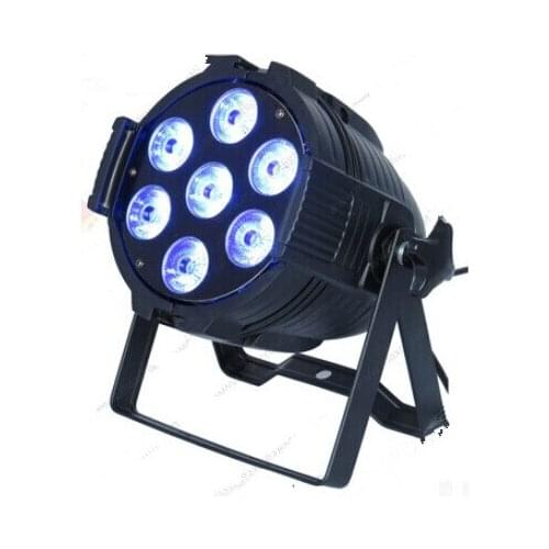 10pcs/lot Led wash 7*10W 4 in 1 RGBW mini led flat par can disco stage light for concert 8 dmx channels aluminum housing