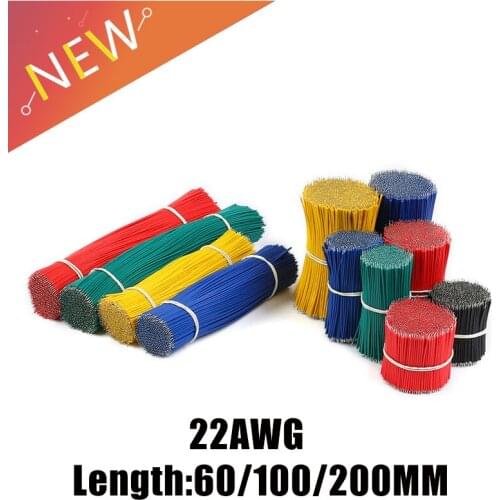 100Pcs Tin-Plated Breadboard PCB Solder Cable 22AWG Fly Jumper Wire Cable Tin Conductor Wires 1007-22AWG Connector Wire