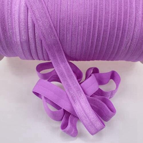 5/8" inch solid FOE A5229 Lilac Fold Over Elastic Shiny for elastic Headbands Hair Ties 50yards and 100yards a lot