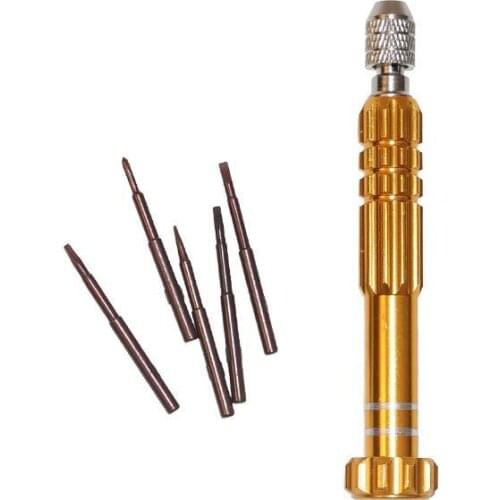 5-in-1 Screwdriver Kit Aluminum Alloy Mobile Phone Disassemble Repair Tool