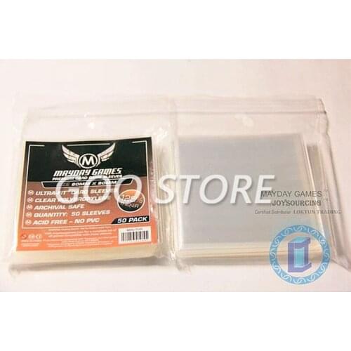 50 Sleeves MAYDAY Board Games Cards MDG 7145 for 80*80mm Premium thicker Medium Square Card Protective clear sleeve