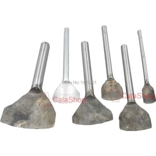 6 Pcs / Lot Semi Pointed Belt Point Strap English Leather End Punch Shallow Round Craft Tools Leathercraft