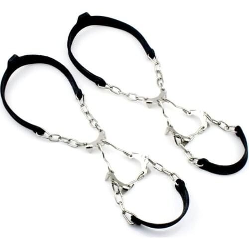 6-teeth Snow Shoe Cover Winter Outdoor Camping Hiking Non-Slip Ice Cleats Shoe Boot Grips Snow Chain