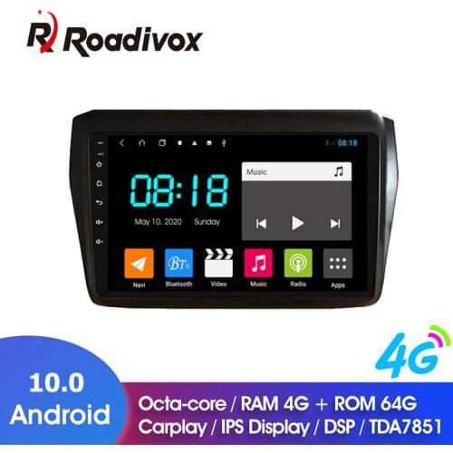 9" Android 10.0 RAM 4G ROM 64G for Suzuki Swift 2016-2018 Car Dvd Gps Navigation Radio Multimedia Player Stereo Head Unit