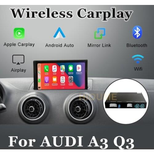 Wireless Carplay MMI Android auto Interface box For AUDI A3 Q3 Original Screen Support Mirror Link Aftermarket Camera