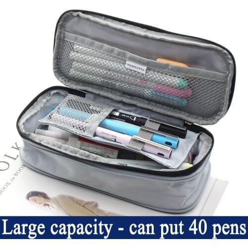 KOKUYO Pencil Case Stretch Zipper Large Capacity Macaron Pencilcase Cute Pencil Box Estuche Escolar Kawaii Kid School Pen Case